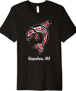 Native Kapalua Hawaii Red Orca Killer Whale Premium T-Shirt