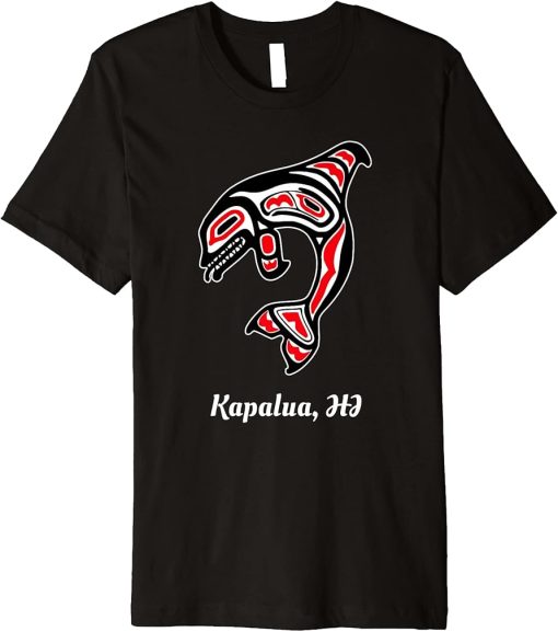 Native Kapalua Hawaii Red Orca Killer Whale Premium T-Shirt