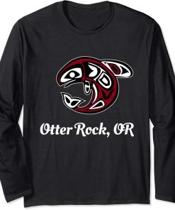 Native American Otter Rock OR Tribal Orca Killer Whale Long Sleeve T-Shirt